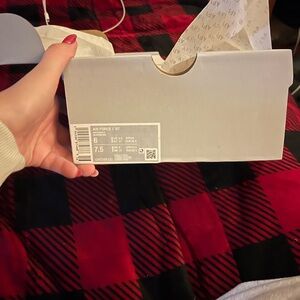 Nike Air Force 1 '07 White Shoe Box if you are a women’s size 8 you can fit